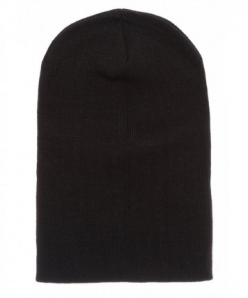 MIRMARU Plain Beanie Knitted 2Black in Men's Skullies & Beanies