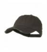 Superior Garment Washed Cotton Twill Frayed Visor Cap - Charcoal Grey - CE11918DCP9