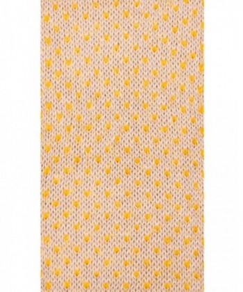 Premium Knitted Infinity Dots DK Beige Yellow