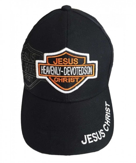 Aesthetinc Christian Baseball Cap Embroidery "Jesus Christ Heavenly Devoted Son" "Jesus Christ" - Black - CF1246BGDRT