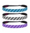 Hipsy Women's Adjustable NO SLIP Zigzag Wide Headband - Dark Purple Black & Teal - CH125PE9GKR