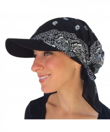 Visor Fitted Bandana Black White