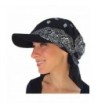 Visor Fitted Bandana Black White