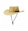 Rising Phoenix Industries Mexican Palm Leaf Straw Gambler Bolero Gaucho Cowboy Sun Hat w/Chin Strap- Flex Fit - CL184A4MNOX