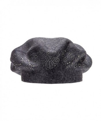 LADYBRO Rhinestones Double Layers Knitted in Women's Berets