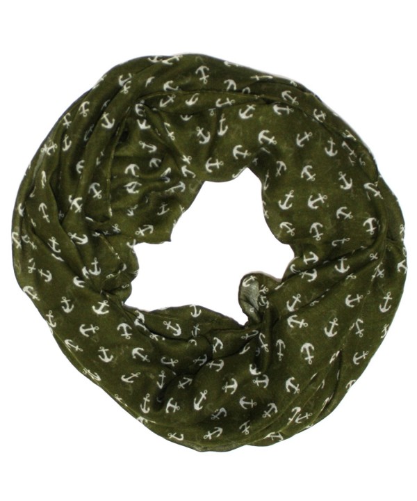 Ted and Jack - Full Sail Ahead Nautical Anchor Infinity Scarf - Moss - CB12BG18HPN