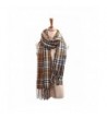 Women Plaid Blanket Scarf- Kilamal Long Tartan Tassel Square Shawls Winter Stylish Pashmina Wraps - Yellow - CC188E8475W