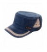 Etosell Men Women Adjustable Army Plain Vintage Hat Cadet Military Baseball Cap - Blue - C312416DZQV
