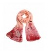 Sunward Fashion Women Lady Flower Printe Chiffon Shawl Wrap Scarf Stole Pashmina - Bird-pink - CQ12BIWU9BZ