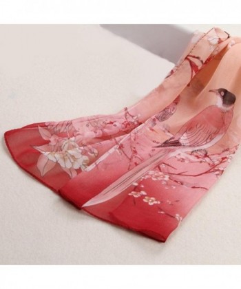 Sunward Fashion Chiffon Pashmina Bird pink in Fashion Scarves