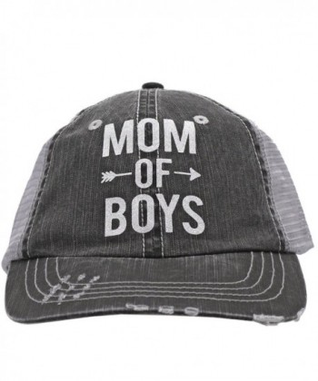 White Glitter Mom Of Boys Arrow Love Women Glittering Trucker Style Cap Hat - CH184AK7E8Y