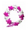 Handmade Flower Artificial Ponytail Festival - white pink - CV18027O7YZ