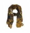 Bucasi Abstract Modern Marble Print Clara Scarf in Multi Black Brown and Olive - CC11IBVV3HL