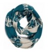 AOLOSHOW Winter Reversible Knit Infinity Circle Scarfs Various Styles & Colors - Elephant - Teal Blue - CT128MFJVWT