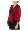 Sakkas Two Tone Rose Pashmina Scarf / Stole / Wrap - Red / Black - CQ11581WCSL