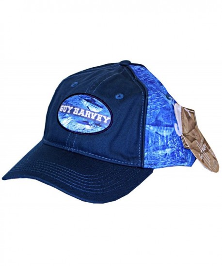 Guy Harvey Blue Marlin Camo Fitted Fishing Hat - CF120XYQJQX