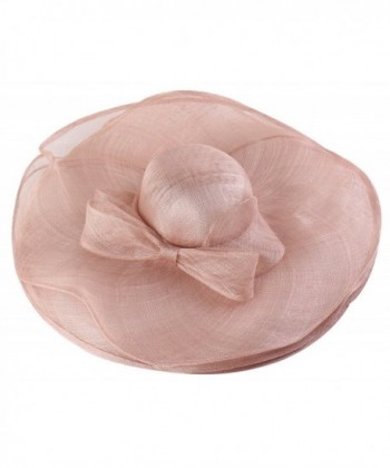 Daisiny Luxury Summer Women Hats Kentucky Derby Race Wedding Hats - Pink - CS125N2KWK9