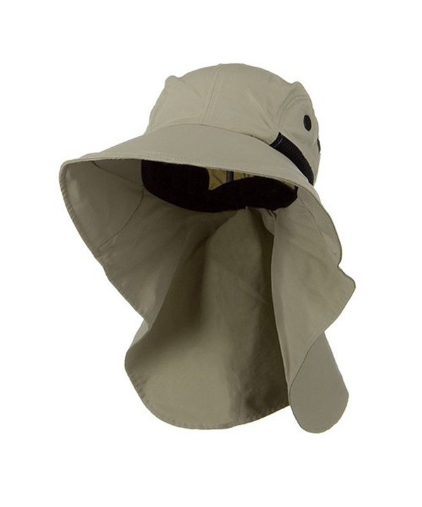 Juniper Men's Khaki Wide Brim Outdoor Sun Flap Hat - C711W4SMSB7