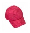 Hatop Sequin Adjustable Super Cool Sport Outdoor Cloth Baseball Cap (Hot Pink) - CG12DAFPN9P