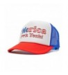 'Merica F Yeah Unisex-Adult Trucker Hat -One-Size Curved Royal/Red - CT11LS2YD6N