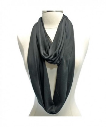 Black Jersey Knit Infinity Scarf