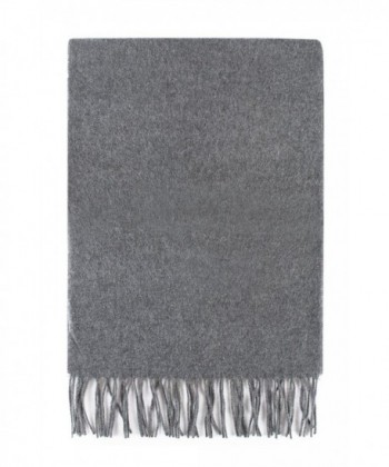 Mens and Ladies Fraas Plain Cashmink Scarf - Charcoal - C012N2LDJQG