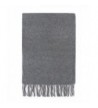 Mens and Ladies Fraas Plain Cashmink Scarf - Charcoal - C012N2LDJQG