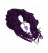 Huan Xun Women Winter Warm Waved Shaped Charm Jewelry Scarves-purple Color - CM110A62G3T