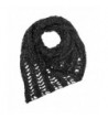 Metallic Knit Triangle Infinity Scarf - Black - CF1173QJNSV