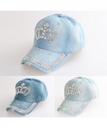 FUNOC Summer Adjustable Rhinestone Diamante in Women's Sun Hats