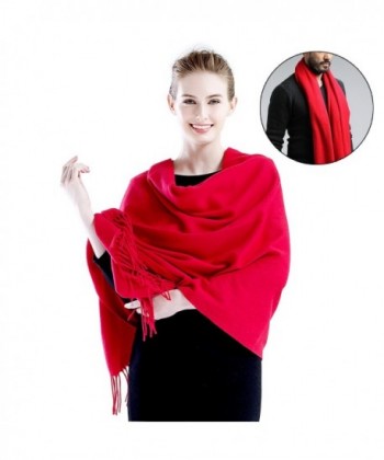 Mysuntown Blanket Pashmina Tassels Soft Red - red - CB188CGA0KS