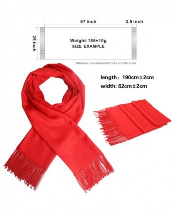 Mysuntown Blanket Pashmina Tassels Soft Red