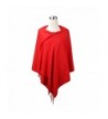 Mysuntown Blanket Pashmina Tassels Soft Red in Fashion Scarves