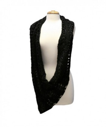 Black Metallic Triangle Infinity Scarf