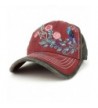 Trendy Apparel Shop Peacock Embroidered Stitch Multi Color Baseball Cap - Charcoal Burgundy - CS189066Q5D