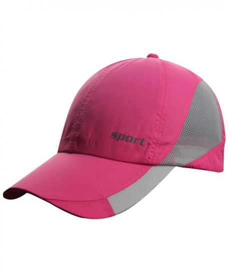 Men Women Summer Mesh Snapback Running Baseball Tennis Ball Golf hats Caps Visor - Pink - CF12G5RNEGF