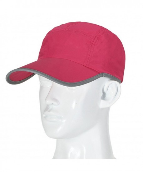 ELLEWIN Running Hat Quick Dry Baseball Sun Cap Sports Hat - Rose Red - CU17YTCRR7A