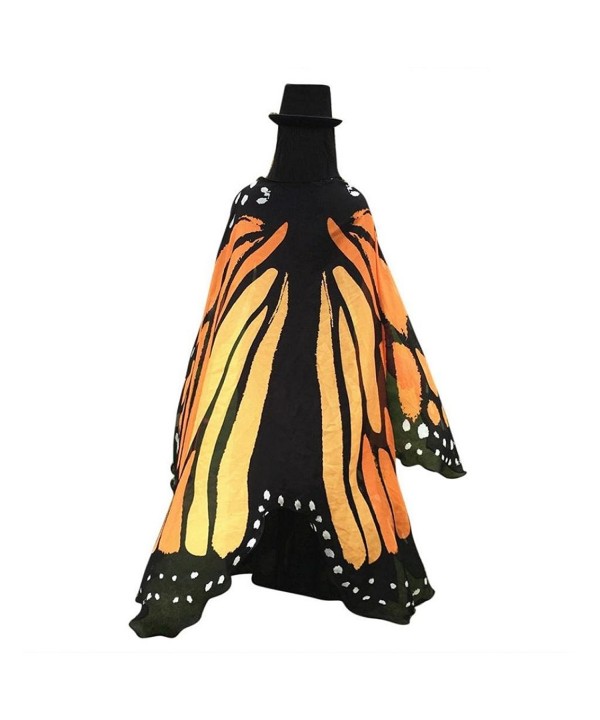 Fairy Ladies Soft Fabric Butterfly Wings Shawl Orange CG12OBREN5N