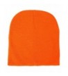 NuFazes Unisex 8" Beanie 100% Acrylic - Multiple Colors - Orange - CH188KNMQGH