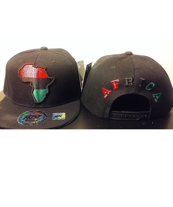 RBG Snapback Africa Hat Red Black Green Embroidered Pan African BLACK - CL12GHFTMST