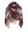 Women's Plaid Scarf Oversized Fall/Winter Blanket Wrap Shawl - Camel - C7187N38MQX