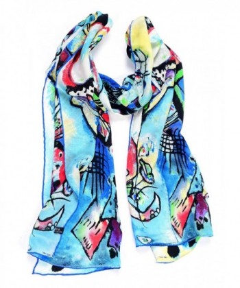 Salutto Charmeuse Gauguin Painted Scarves