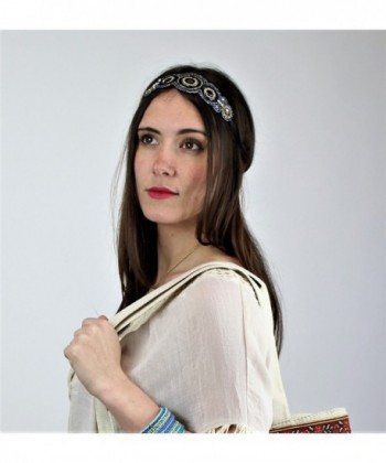 Bejeweled Invisible Lines Headwrap Tribal in Women's Headbands in Women's Hats & Caps