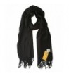 OUMUSHI Scarf For Women Cashmere Soft Warm Stole Winter Wraps Shawls Solid Color - Black - CG1885Y0LW7