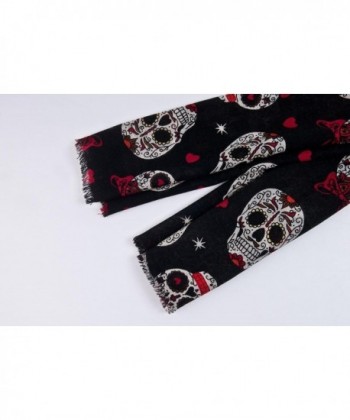 Roswear Womens Sugar Skull Print in Fashion Scarves