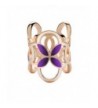 Fashion Three Ring Scarf Clip Four-leaf Clover Shawl Buckle Brooch Pin for Women - Purple - CK182XMHATG